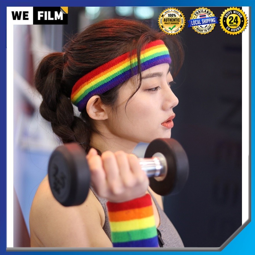 ผ้าโพกหัว LGBT ผ้าโพกหัวสีรุ้ง ผ้าโผกผมสีสายรุ้ง คาดผมหรือมัดได้ Pride month