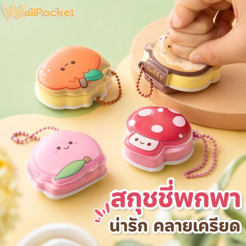 สมุดโน้ตจิ๋ว คลายเครียด กดเล่น นุ่มเด้ง พกพา ห้อยโซ่ น่ารัก นักเรียน ออฟฟิศ ของขวัญ 4ชิ้น