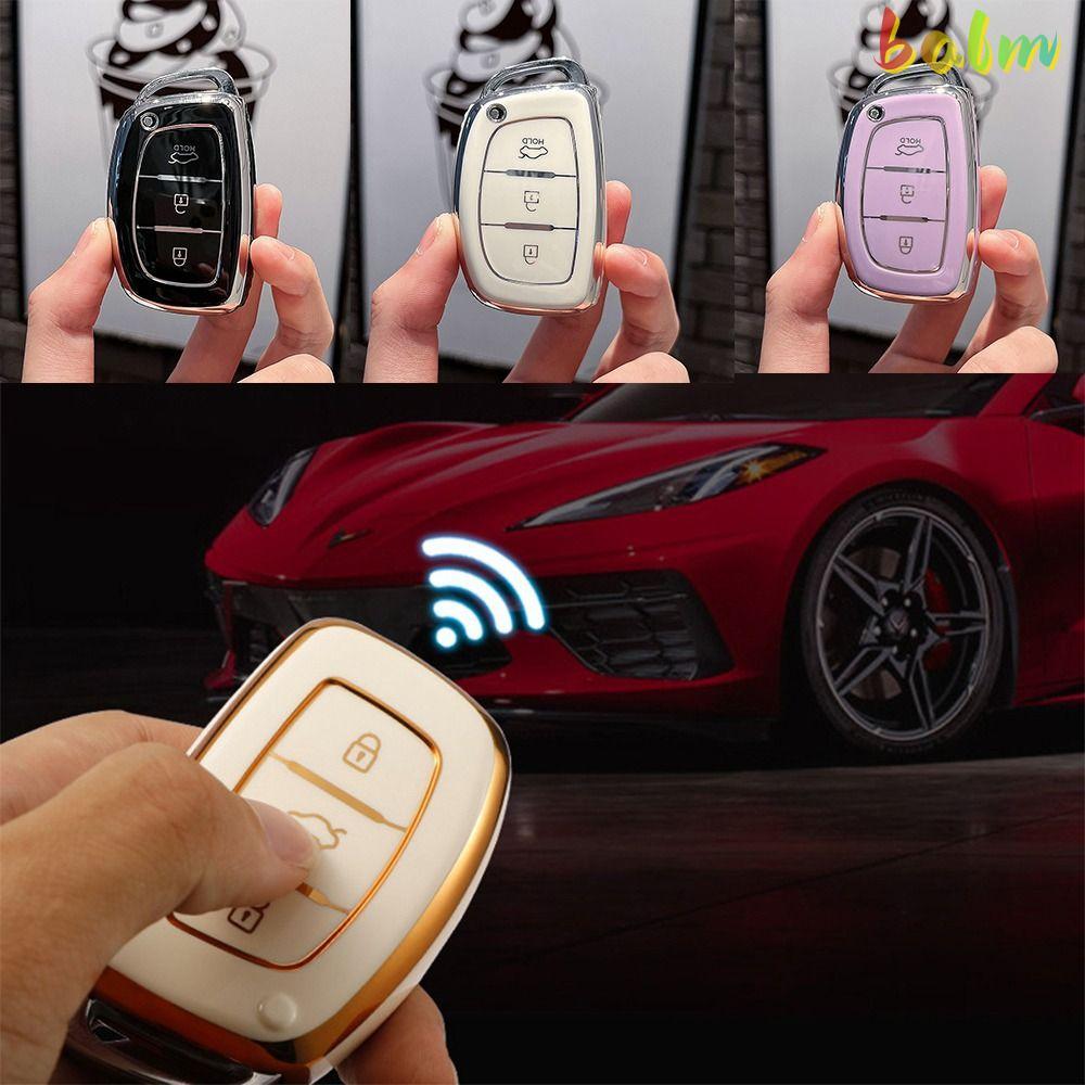 BALM Remote Key , 3 4 ปุ่มผู้ถือกุญแจรถ,ตัวป้องกันกุญแจป้องกันเต็มรูปแบบ TPU Shell สําหรับ /Tucson/S