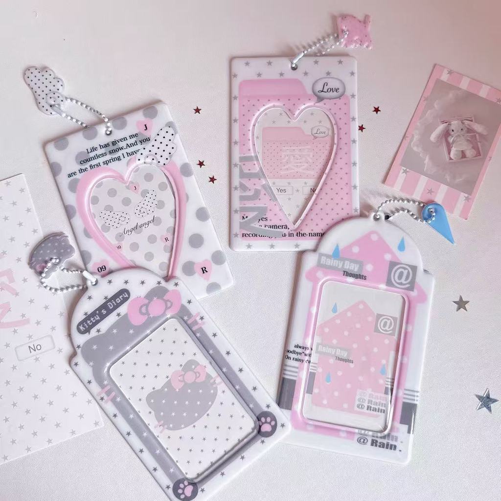 Ins Heart-Fluttering PVC Card Holder Idol 3 นิ้ว Mini Card Organizer กระเป๋าพวงกุญแจ