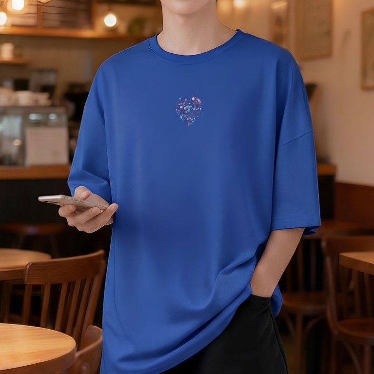 2R290 Lelaki Baju T เสื้อผู้ชาย TShirt Tops เสื้อยืดขนาดใหญ่เสื้อผ้าสไตล์เกาหลีรอบคอ TShirt Crop Top