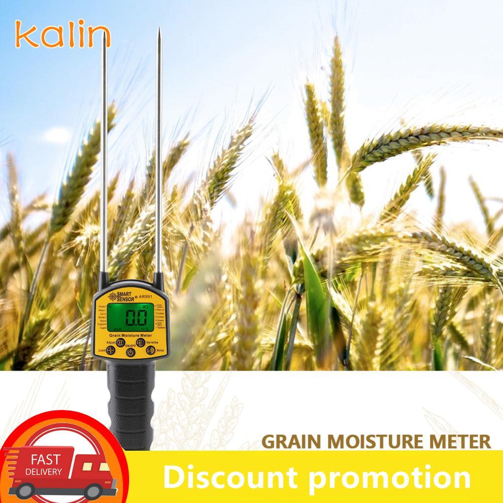Kalin-th Kalin-th SMART Sensor AR991 เครื่องวัดความชื้นแบบดิจิตอลพร้อมจอแสดงผล LCD และก้านเหล็ก Prob