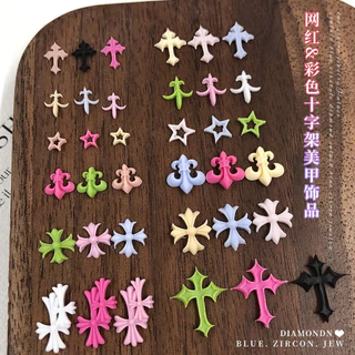 สีลูกกวาดข้ามอุปกรณ์แต่งเล็บเพชรเรซินที่มีสีสันข้ามพรมแดนร้อนขายเคสโทรศัพท์สติ๊กเกอร์ตกแต่งสวมใส่อุปกรณ์เล็บ