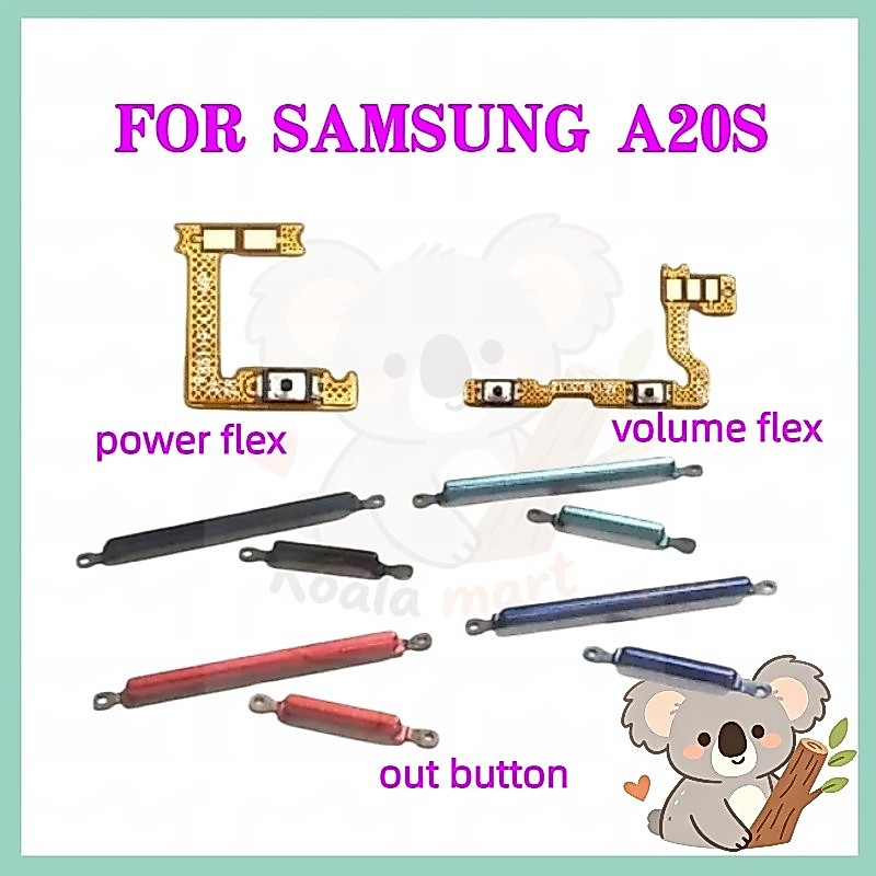ปุ่มสวิตช์นอก ปุ่มเปิดปิด ปุ่มเปิดเสียง สําหรับ Samsung A20S