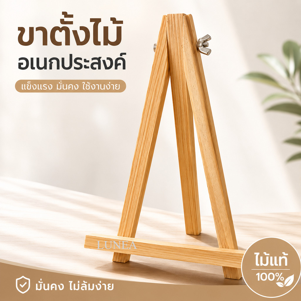 ขาตั้งไม้อเนกประสงค์ ขนาดเล็ก ที่วางโทรศัพท์มือถือ ขาตั้งกรอบรูป ไม้สนกลางแจ้ง DIY