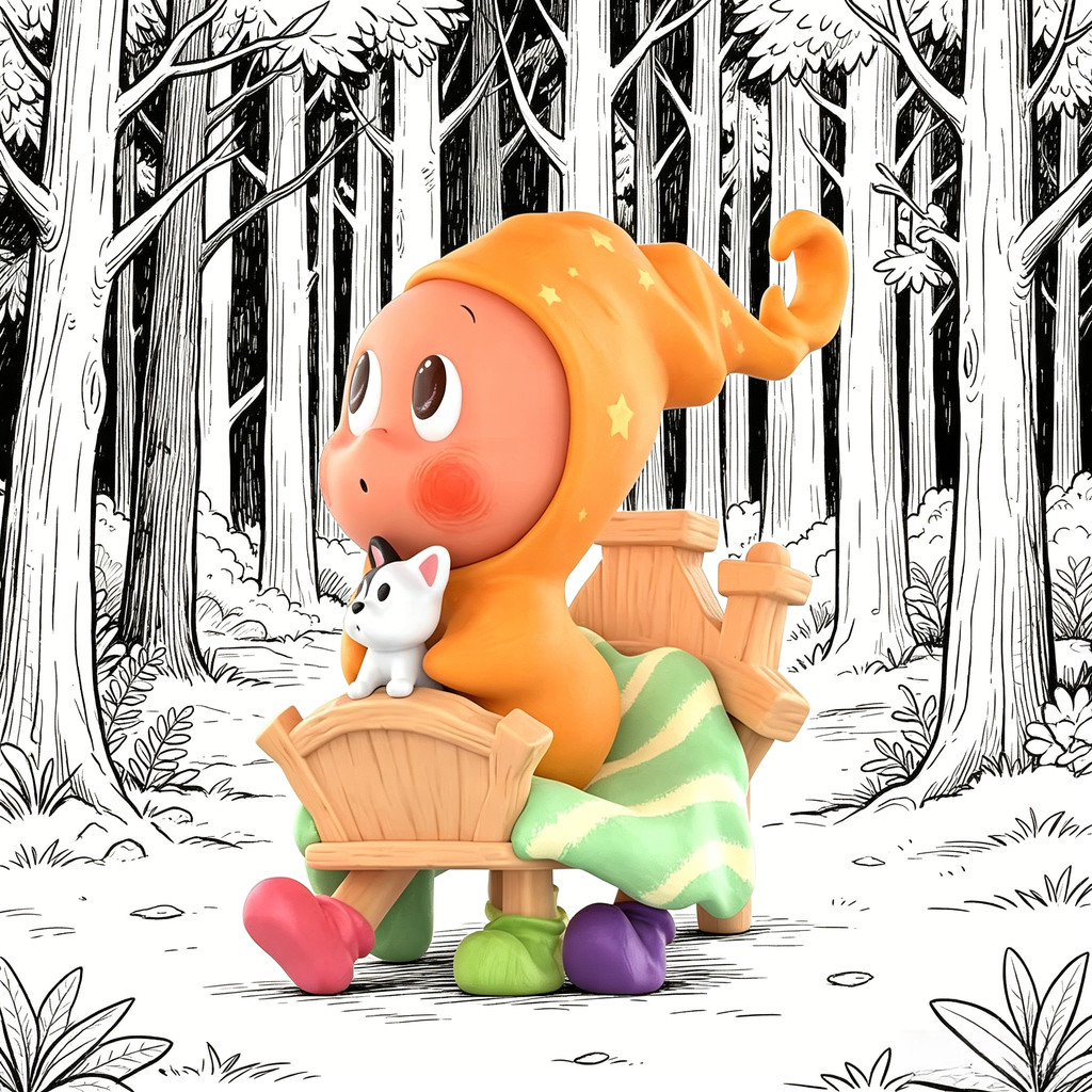 P POPMART Starman Dreamland Walking Figure ของขวัญลิฟต์เล่นอินเทรนด์