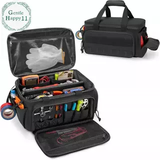 GentleHappy Heavy Duty s กระเป๋าเครื่องมือฐานลื่นอเนกประสงค์สําหรับ Handyman Carpenter ทนทานแบบพกพาเครื่องมือ TH