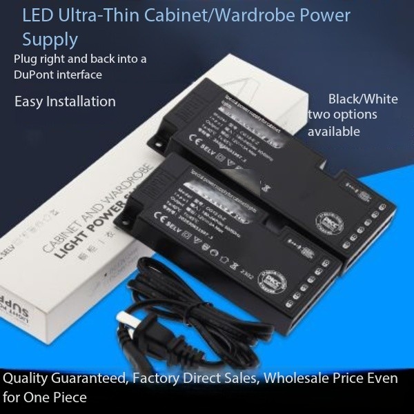 แหล่งจ่ายไฟพิเศษสำหรับไฟตู้ 12V24V พร้อมอินเทอร์เฟซ DuPont และสวิตช์เซ็นเซอร์ หม้อแปลงไฟฟ้าแบบบางพิเ