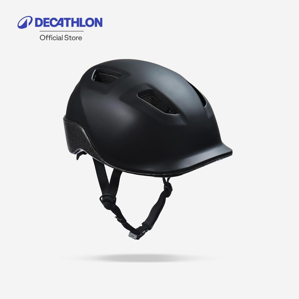 Decathlon Adults Cycling Helmet - 100 Series หมวกกันน็อคจักรยาน 100 City - Black