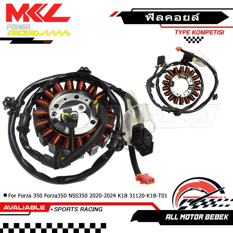 มัดไฟ ฟิลคอยล์ ขดลวดจานไฟ สเตเตอร์ Forza 350 Forza350 NSS350 2020-2024 K1B 31120-K1B-T01