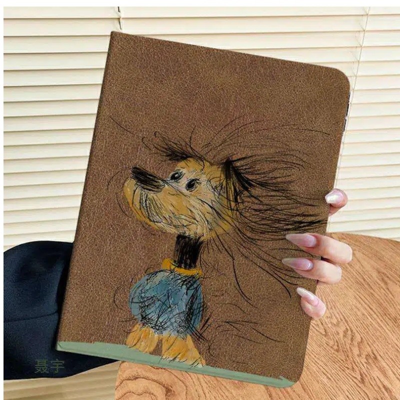 ออกให้ 24 ชม เคสสำหรับ For ipad gen10/9/8/7 Air4/5/6 pro11 gen5/gen6 MINI3/4/5/6 เคสป้องกันไอแพด ลูกสุนัขต่อสู้กับลม