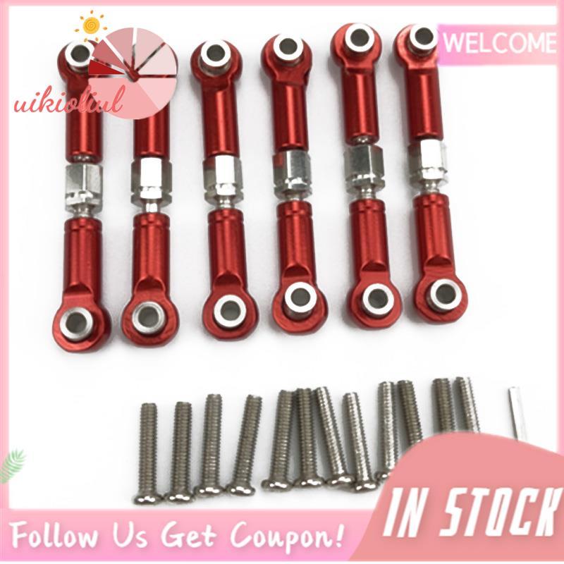 6 ชิ้นปรับโลหะ Linkage ดึง Rod ด้านหน้า/ด้านหลัง Servo Link สําหรับ A949 A959 A969 A979 K929 RC รถอั