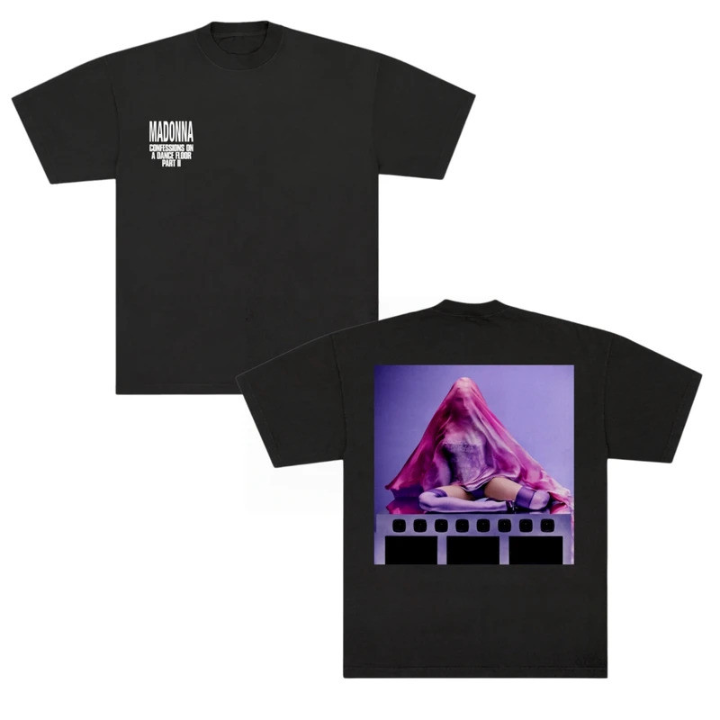 เสื้อยืดสินค้า Madonna Album CONFESSIONS II COVER 2026 ผ้าฝ้าย ยูนิเซ็กส์ สำหรับผู้ชายและผู้หญิง เสื้อยืดทัวร์คอนเสิร์ต