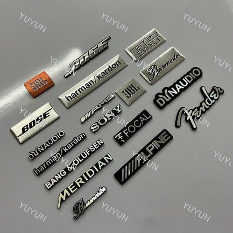 สําหรับสติ๊กเกอร์เครื่องเสียงรถยนต์ Mark Levinson Logo Dynadio Emblem BOSE Alpine Speaker Brand Decal