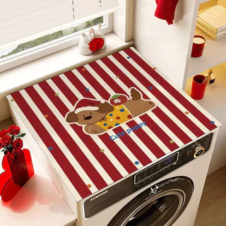 COD ผ้าคลุมตู้เย็น แผ่นรองฝาครอบเครื่องซักผ้า 60x60 ซม.กันน้ำและกันฝุ่น ลายการ์ตูนน่ารัก สำหรับเตาอบ เครื่องซักผ้า
