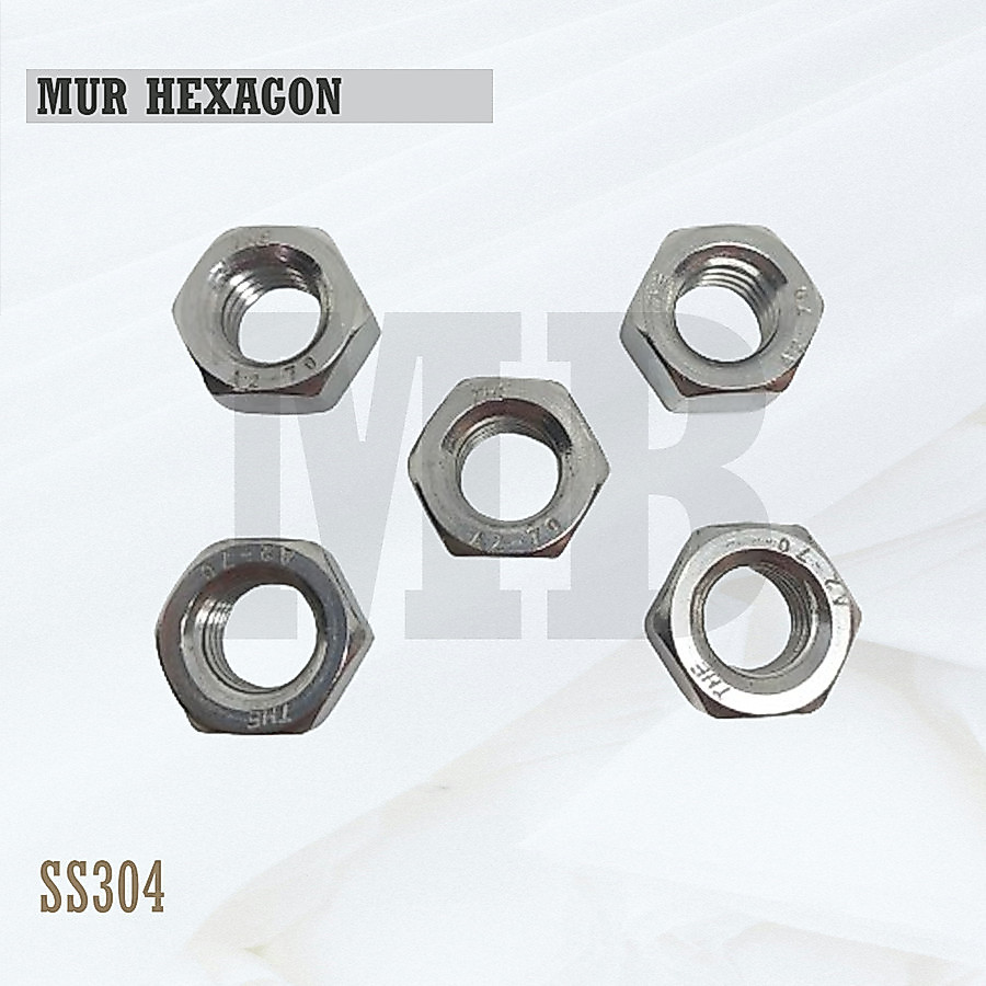 SS304 3/8 นิ้ว Nut / 3/8 Stainless Nut / Hex Nut 3/8 SUS304 / A2-70
