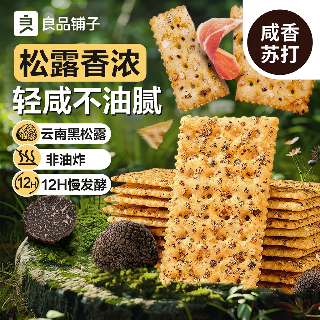 Good Shop Black Truffle Ham Soda Biscuits Salty Snacks Snacks Office Snacks 300g