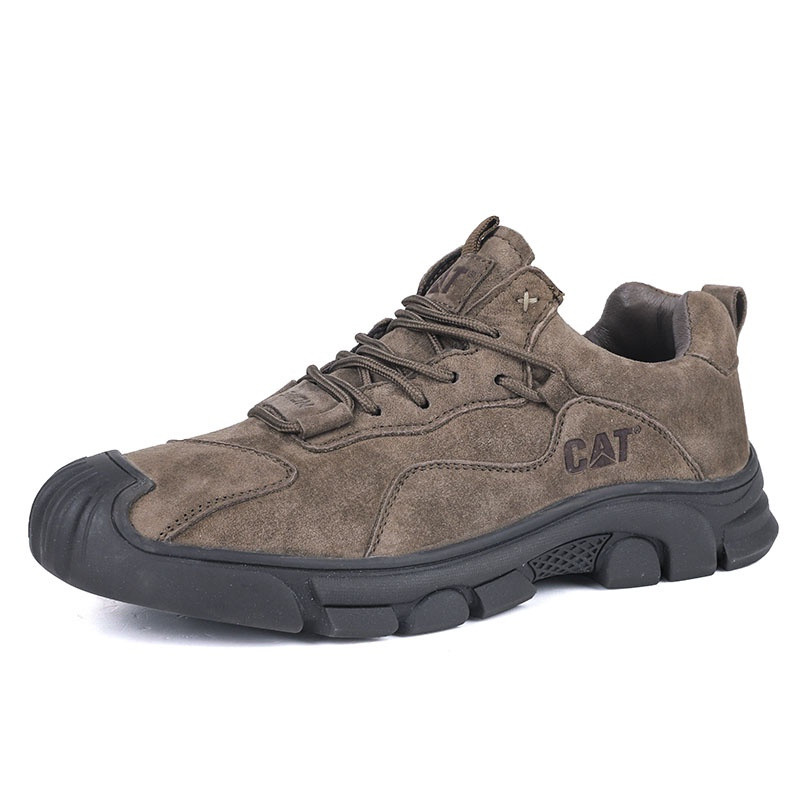 รองเท้าหนัง Caterpillar สําหรับผู้ชายแฟชั่น Low-top Trend Tooling รองเท้าลําลอง