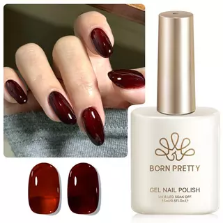 【Local】BORN PRETTY 15ml Scarlet ความร้อน Jelly Gel ยาทาเล็บสีแดงกึ่งโปร่งใส อุปกรณ์ Soak off UV LED เคลือบเงา