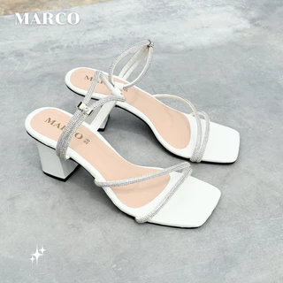 รองเท้าส้นสูง แบรนด์ MARCO รุ่น A1092 สายเพชรวิบวับ เพิ่มความหรูหรา สูง 2.5 นิ้ว