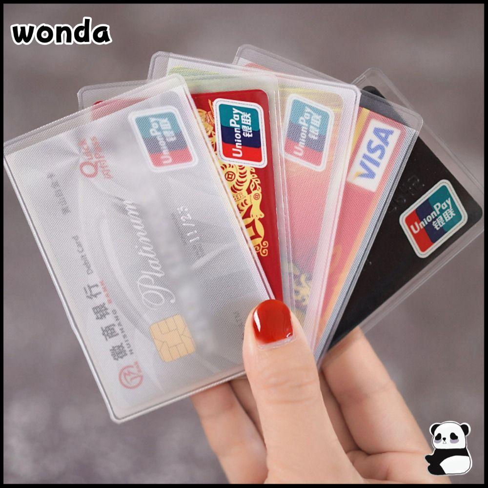 WONDA 10PCS Business Card, PVC Translucent ID Card Holder, School Office Supplies Bank Card
