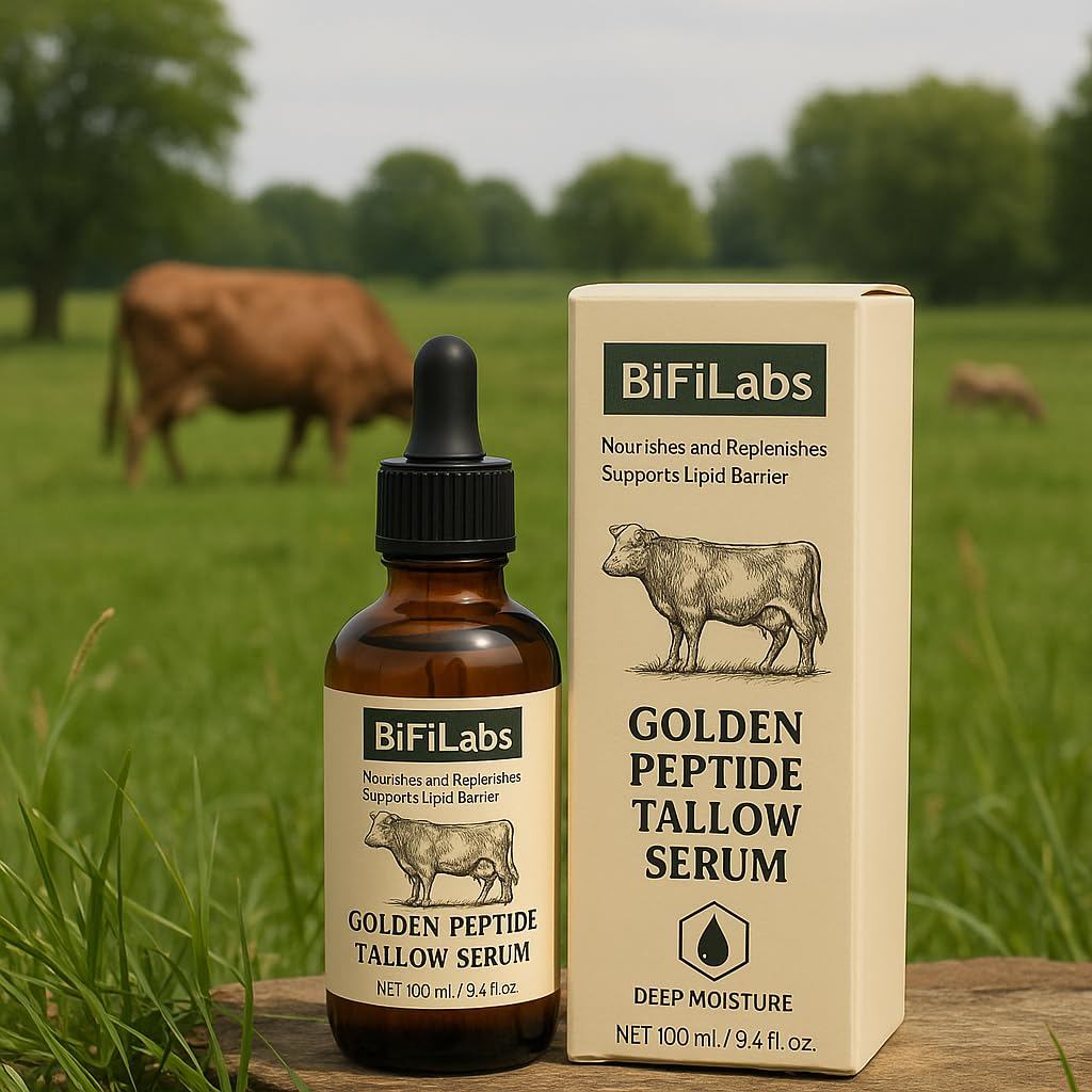 GoldenMicro-PeptideTallowSerumwithNiacinamide&Bifida–Lightweight,oothing&RenewalSupport–FaceSerumfor