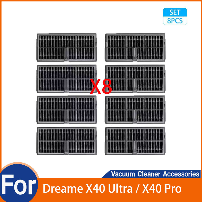 สําหรับอะไหล่แผ่นกรอง HEPA Dreame X40 Ultra / X40 Pro (8 ชิ้น)