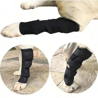 BHQ ผ้ารัดขาสุนัข แบบยาว หลายขนาด ดามขาสุนัข เฝือกอ่อน บรรเทาอาการข้อขาอักเสบ ผ้าเบา ระบายอากาศดี