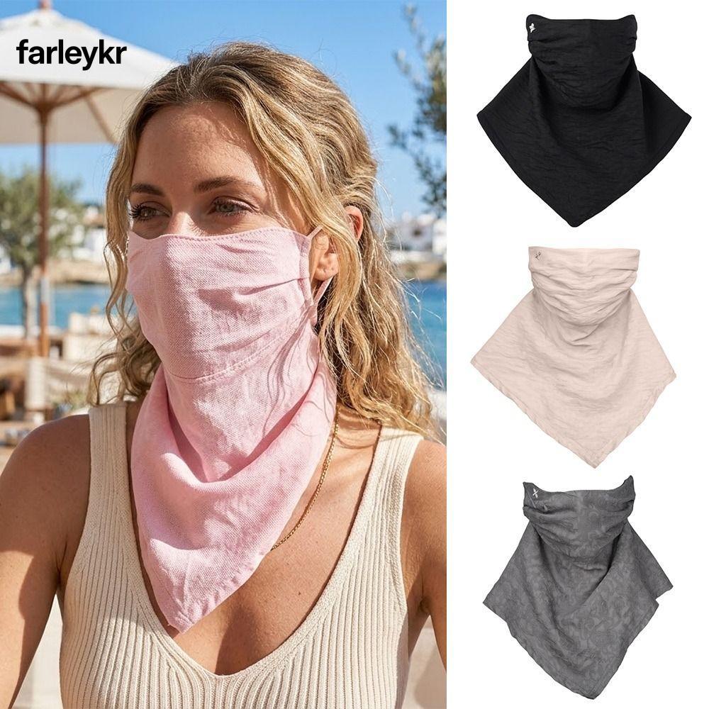 FARL Sun Protection Face , Nylon, Spandex Thin Texture Sun Protection Face Veil, Soft Quick-Dry Breathable ผ้าคอฤดูร้อน Season