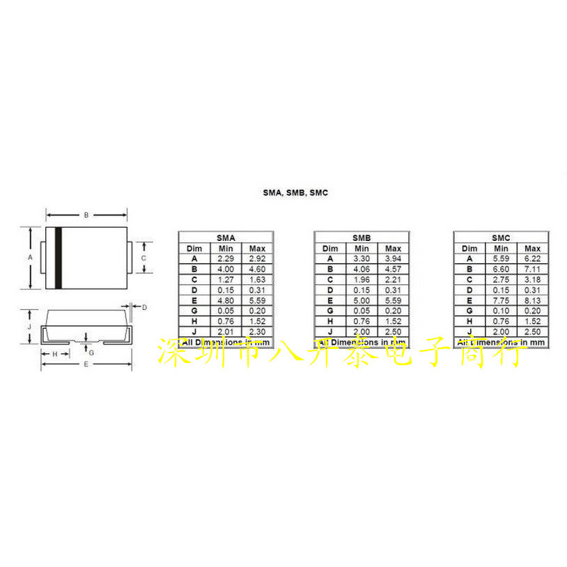 P6KE6.8 CA 6V8C P6SMB6.8 CA 6.8V Patch TVS ไดโอดทันที 50 ชิ้น 15 หยวน