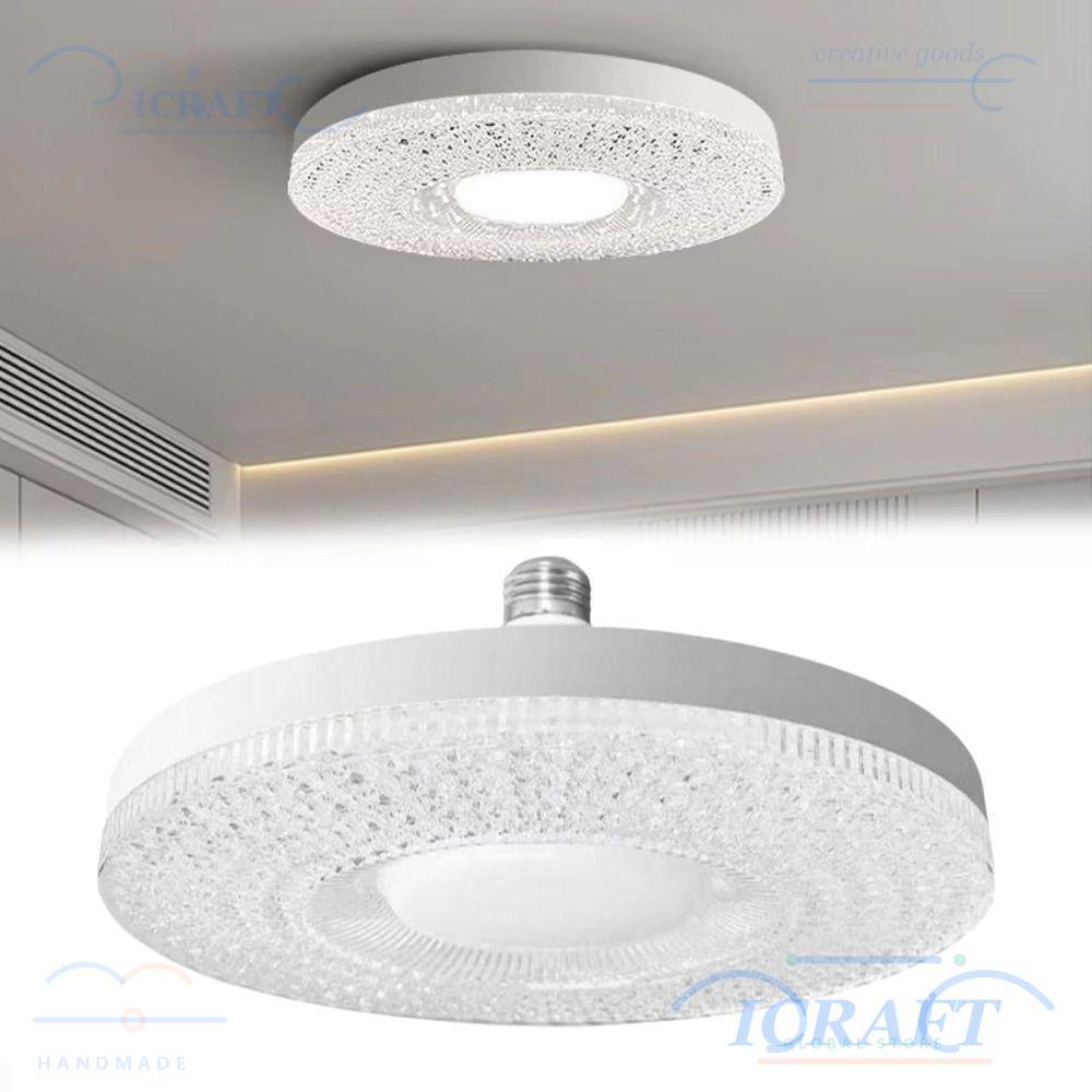 ICRAFT หลอดไฟ LED โคมระย้า, โคมไฟคริสตัล LED ประหยัดพลังงานป้องกันดวงตา, โคมไฟในครัวเรือนที่สว่างเป็นพิเศษที่ทนทานห้องนั่งเล่นในบ้าน