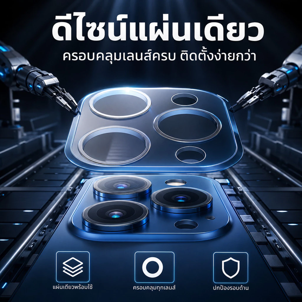 ฟิมล์กระจกเลนส์กล้อง สำหรับiPhone17PRO 17AIR 16 15 15promax 15pro 14 14pro 14promax 13 13promax 12pro 12promax 11 11pro thumbnail 9