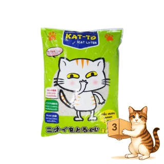 (ยกกระสอบ 3 ถุง) KAT-TO แคทโตะ ทรายแมวเบนโทไนต์ จับตัวเป็นก้อน ทรายแมว ยกกระสอบ 3 ถุง ถุงละ 10 ลิตร