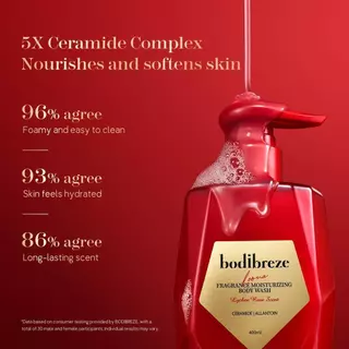 Bodibreze Leona Floral Fragrance Body Care Set 1-4 pcs | Perfume Body Serum Body Wash Lychee Rose Gift Set