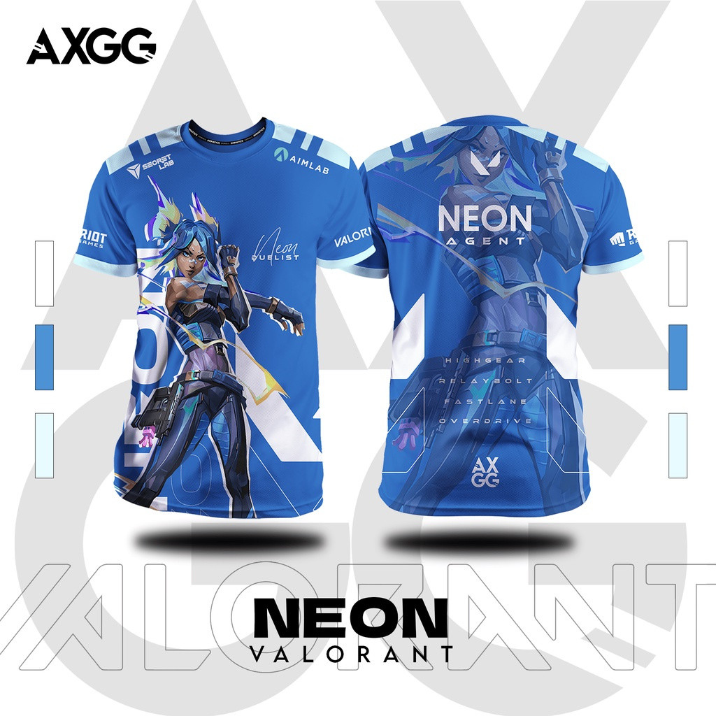 เสื้อยืดสําหรับเล่นเกม AXGG "Valorant - Neon"