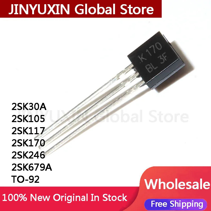 5PCS 2SK30A K30A K105 2SK105 2SK117-BL 2SK117 K117 2SK170 2SK170-BL K170BL 2SK246 K246 2SK679A K679 