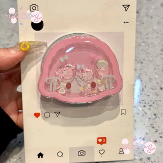 ขาตั้งโทรศัพท์ลายสุนัขสีขาวน่ารัก พร้อมตัวละครเล็กๆ สไตล์ฮิต คู่รัก หลากสี