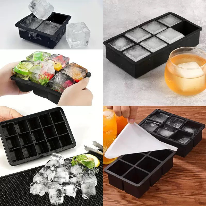 ZB1 HOME เครื่องทําลูกน้ําแข็งซิลิโคนเกรดอาหาร-แม่พิมพ์ถาดน้ําแข็ง ทําเอง สําหรับตู้แช่แข็งวิสกี้ค็อกเทล