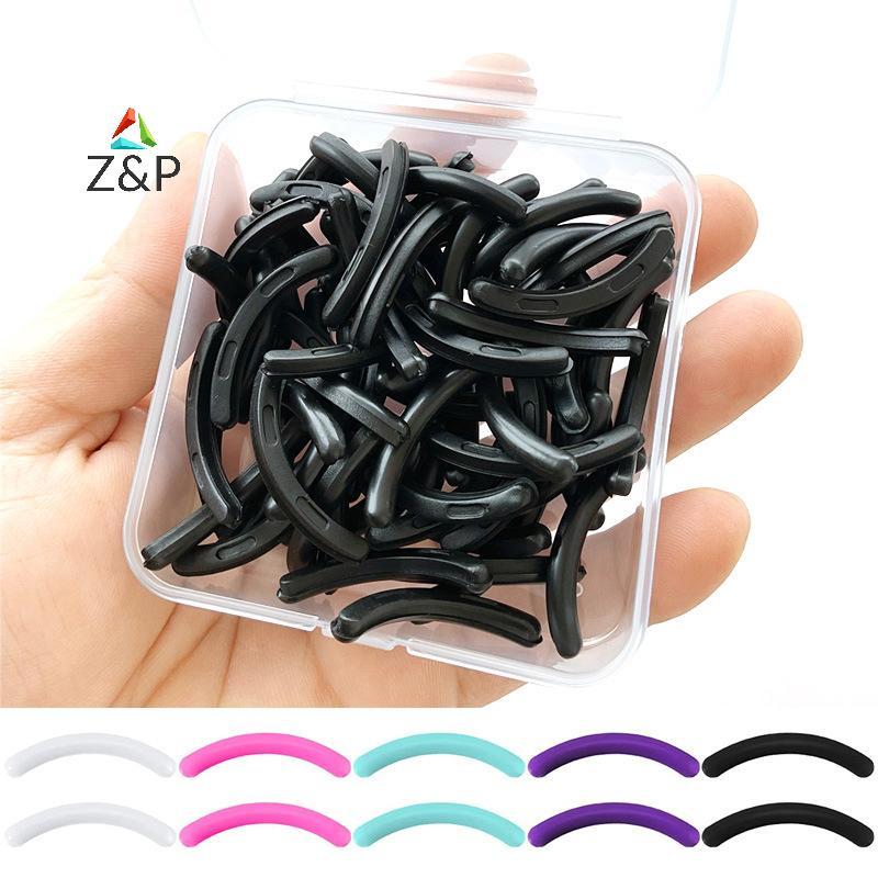 Z&P ขนตาสี Curler เปลี่ยนยาง 30 ชิ้น/กล่องสีขาวสีฟ้ายืดหยุ่น Eyelash Curler เปลี่ยนแถบยางอุปกรณ์เสริม COD