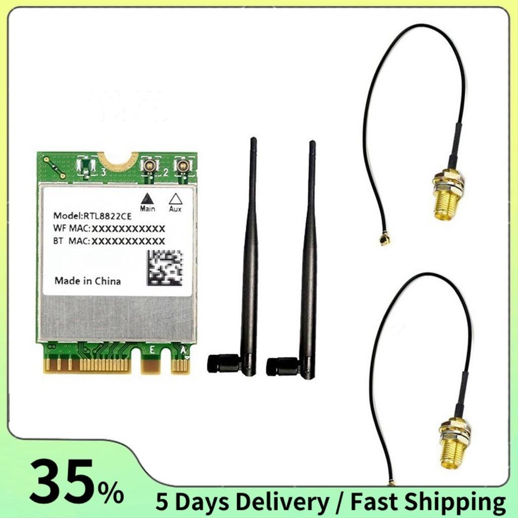 RTL8822CE การ์ดเครือข่ายไร้สายDual-Band 2.4G/5G M.2 A/E Key WiFiการ์ดบลูทูธ 5.0 แล็ปท็อปWin10/11 Lin