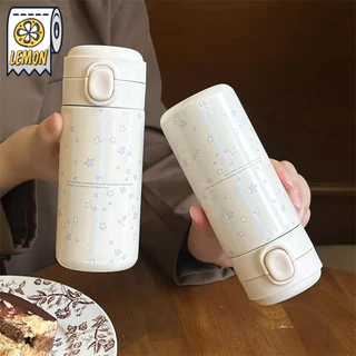 แก้วเก็บอุณหภูมิ เก็บความเย็น เก็บความร้อน แก้วน้ำสะแตนเลส304 ลายการ์ตูน ขนาด350ml