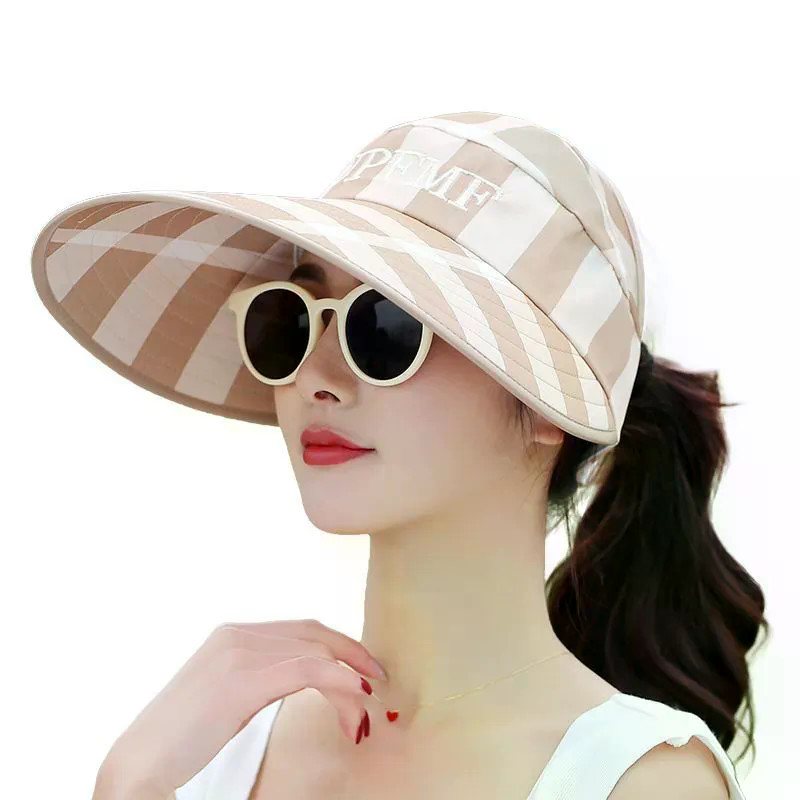 Sun Hat Women All-Match Sunscreen Outdoor Cycling Half-Hollow Top Hat