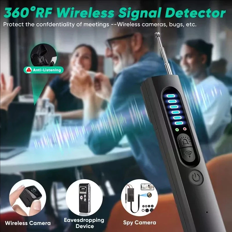 เครื่องตรวจจับกล้องที่ซ่อนอยู่และสัญญาณไร้สาย RF thumbnail 6