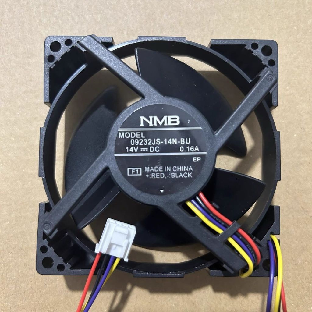 พัดลมดูดความเย็นตู้เย็น Toshiba แบบ DC รุ่น 09232JS-14N-BU แรงดัน 14V