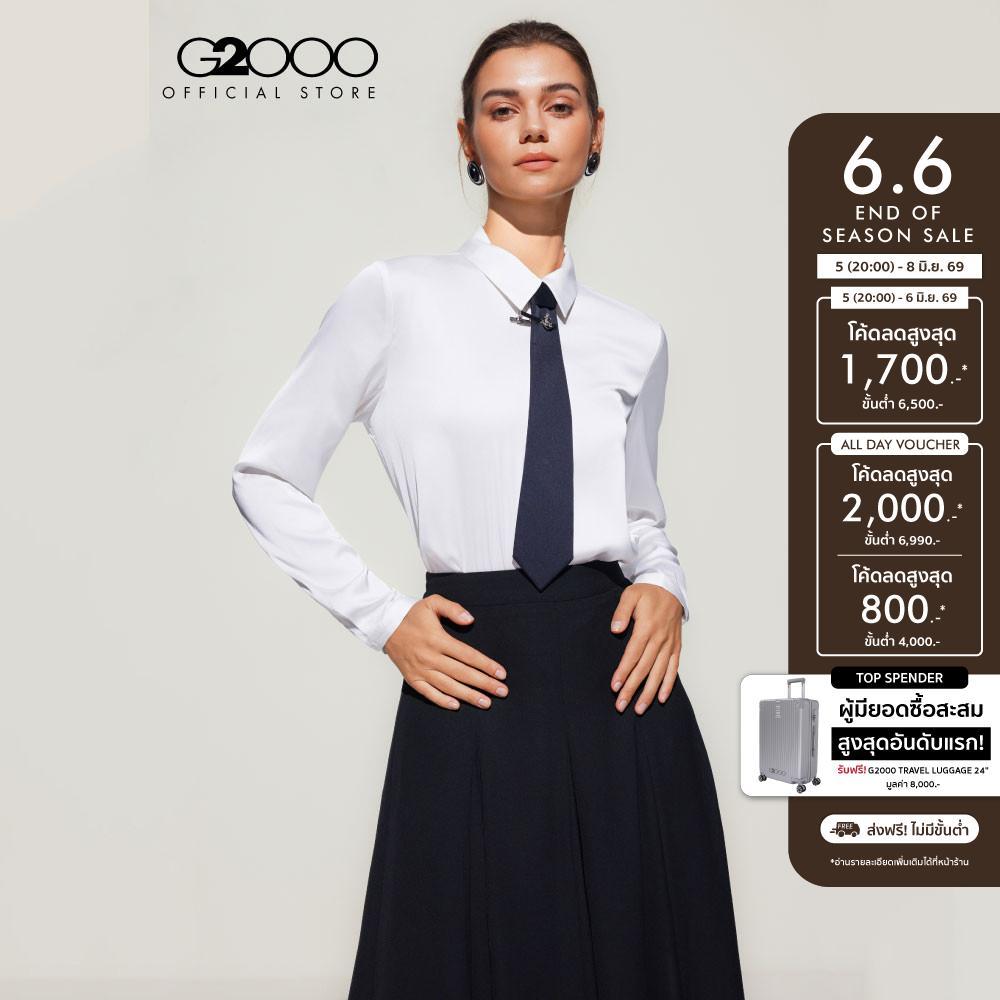 G2000 เสื้อเบลาส์สำหรับผู้หญิง Loose Fit รุ่น 5124161801 OFF-WHITE