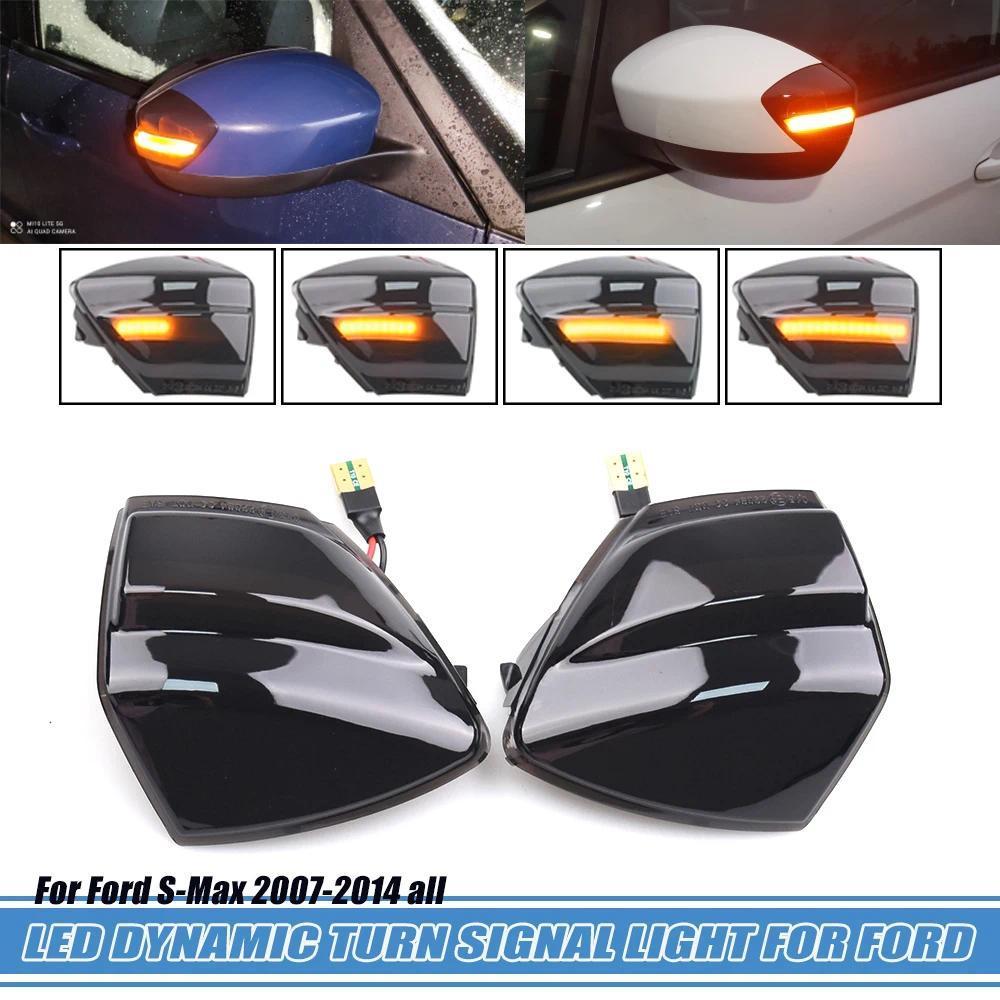 MACar Dynamic Turn Signal Light For Ford S-Max 07-14 Kuga C394 08-12 C-Max 11-19 LED Mirror Repeater
