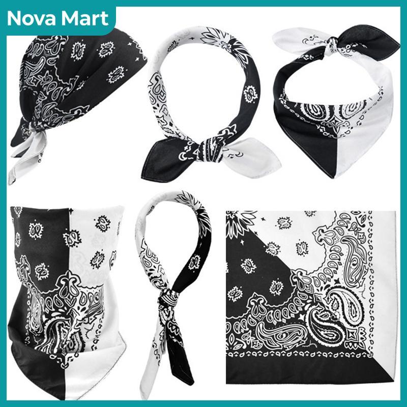 NOVA Mart ผ้าพันคอพิมพ์ลายฮิปฮอป, ผ้าพันหัวผ้าพันคอผมกลางแจ้งใช้ได้ทั้งชายและหญิง