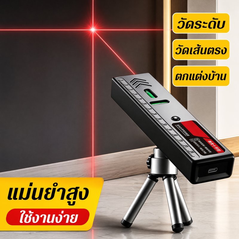 ระดับเลเซอร์อินฟราเรด Cross Line Bubble Leveler Alignment เครื่องมือปรับปรุงบ้านการก่อสร้าง