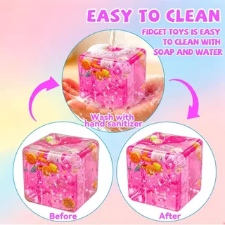4pcs Squishy Ocean Ice Cube ความเครียดลูก Needoh Maltose ช้า Rising Squishy Sensory Nee Nice ชีสยืดหยุ่นบีบของเล่นสําหรับผู้ใหญ่และเด็ก