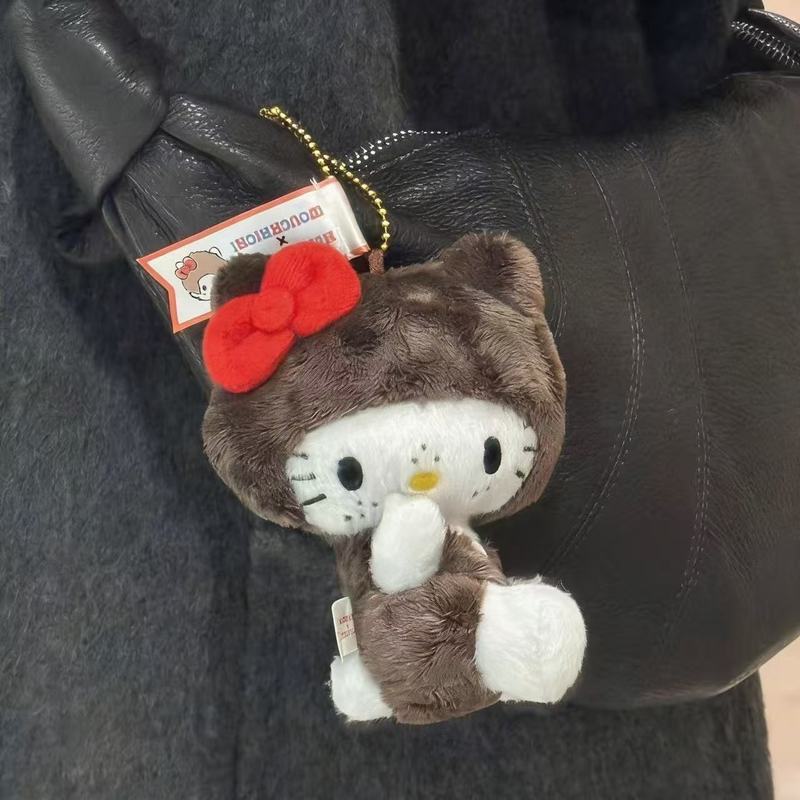 monchichi พวงกุญแจ ม่อนชิชิเบบี้ ตุ๊กตาม่อนชิชิ monchichi x sanrio hello kitty Keychain monchhichi b